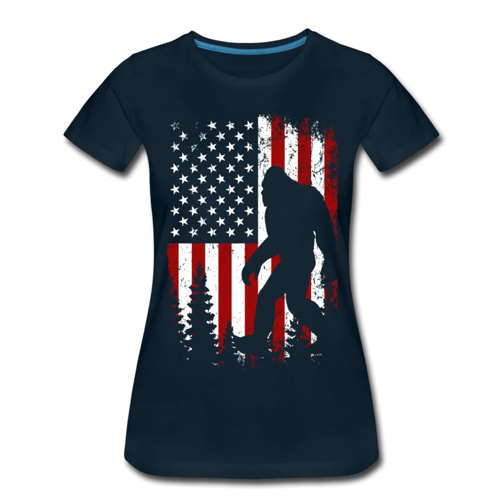 Bigfoot Flag Women’s Premium T-Shirt (CK4319)