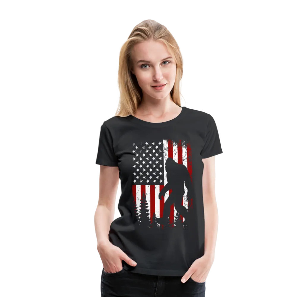Bigfoot Flag Women’s Premium T-Shirt (CK4319)