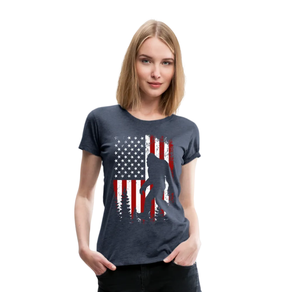 Bigfoot Flag Women’s Premium T-Shirt (CK4319)