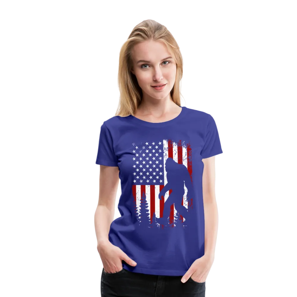 Bigfoot Flag Women’s Premium T-Shirt (CK4319)
