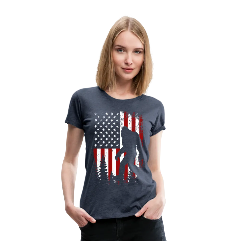 Bigfoot Flag Women’s Premium T-Shirt (CK4319)