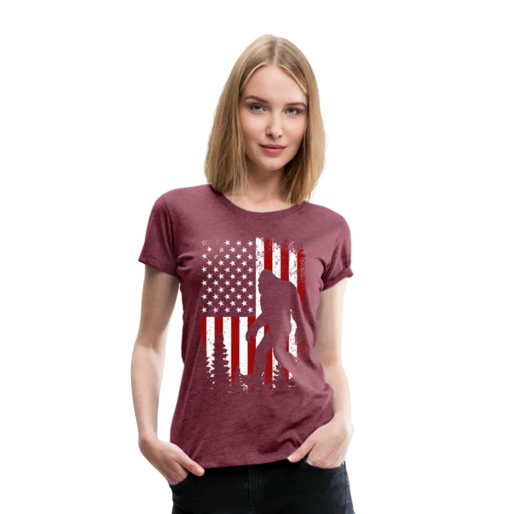 Bigfoot Flag Women’s Premium T-Shirt (CK4319)