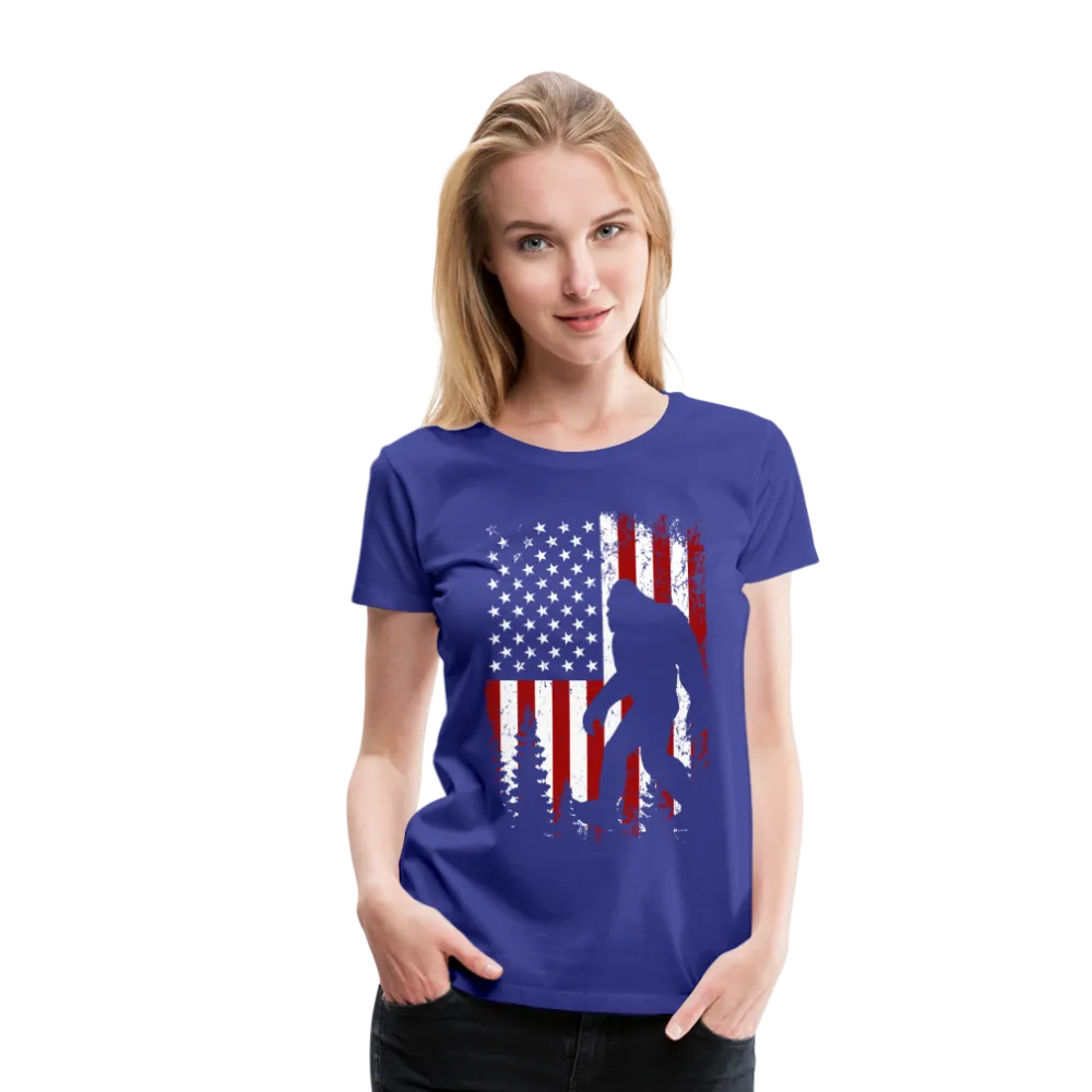 Bigfoot Flag Women’s Premium T-Shirt (CK4319)