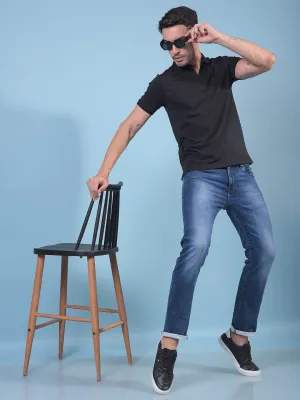 Black Polo Neck T-Shirt
