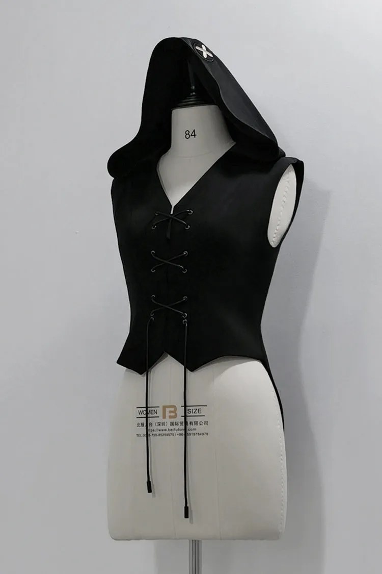 Black [Rabbit Feather Phantom] Gothic Prince Handsome Ouji Lolita Vest