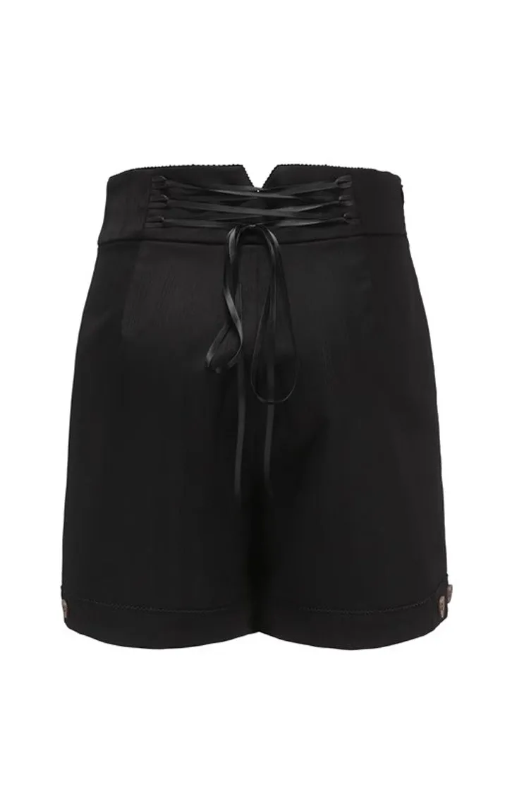 Black Retro Elegant Handsome Neutral Prince Gothic Ouji Lolita Shorts