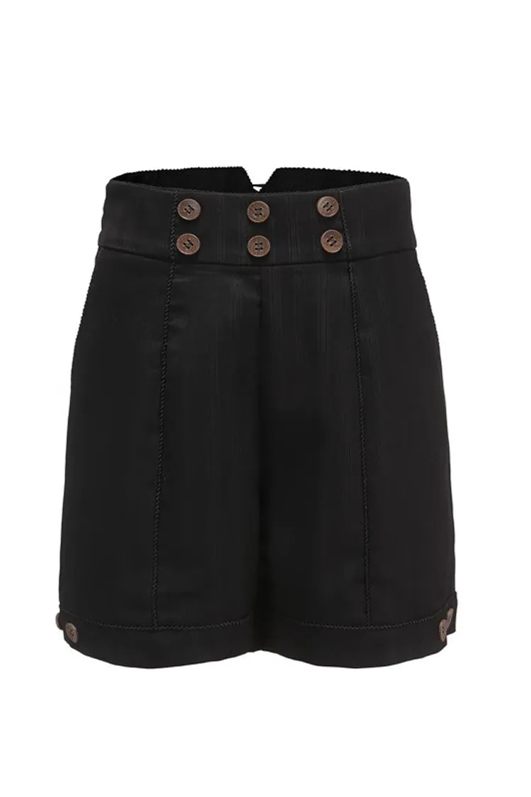 Black Retro Elegant Handsome Neutral Prince Gothic Ouji Lolita Shorts
