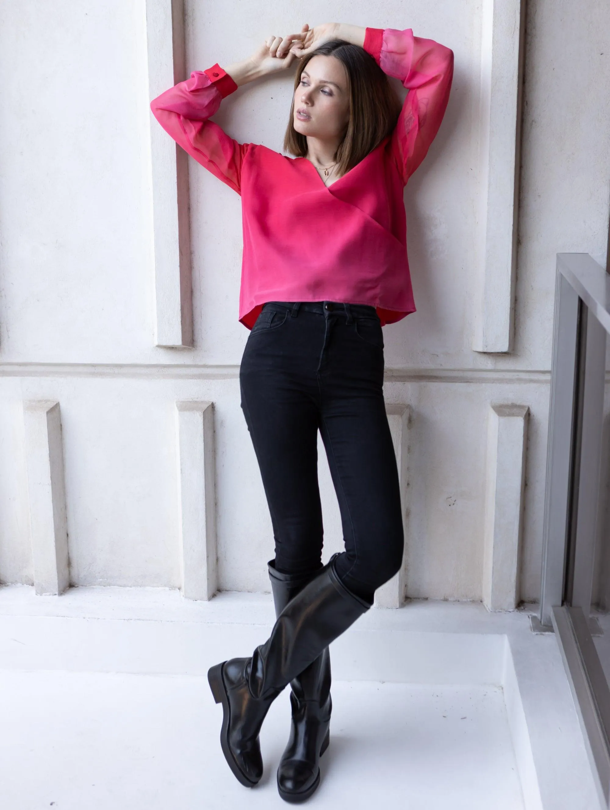 Blouse En Soie Sunset Rouge Ibiza