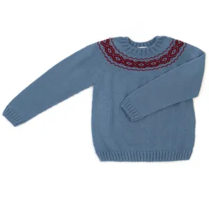 BLUE ANDINO FAIRISLE JUMPER