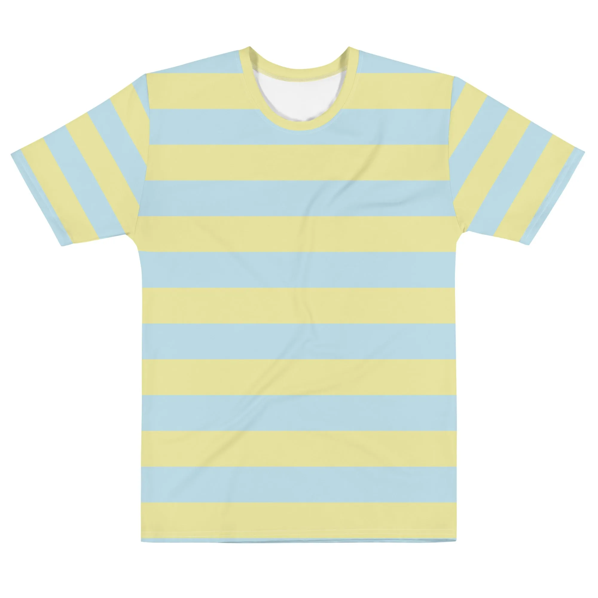 Blue yellow Stripes - Sustainably Made Men's Short Sleeve Tee