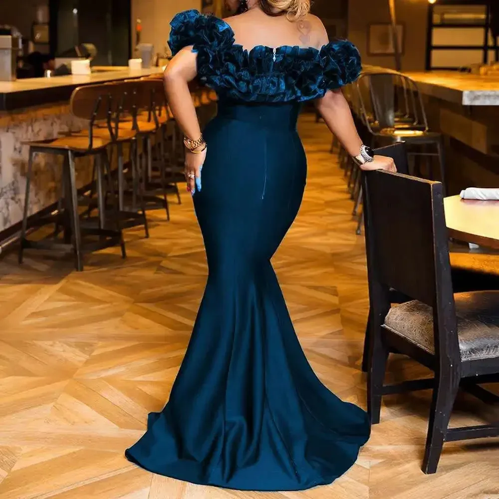 Bodycon Dress Off-Shoulder Party Sheath Small Trailing Dress