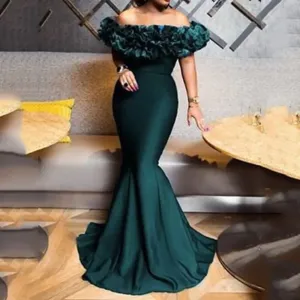 Bodycon Dress Off-Shoulder Party Sheath Small Trailing Dress