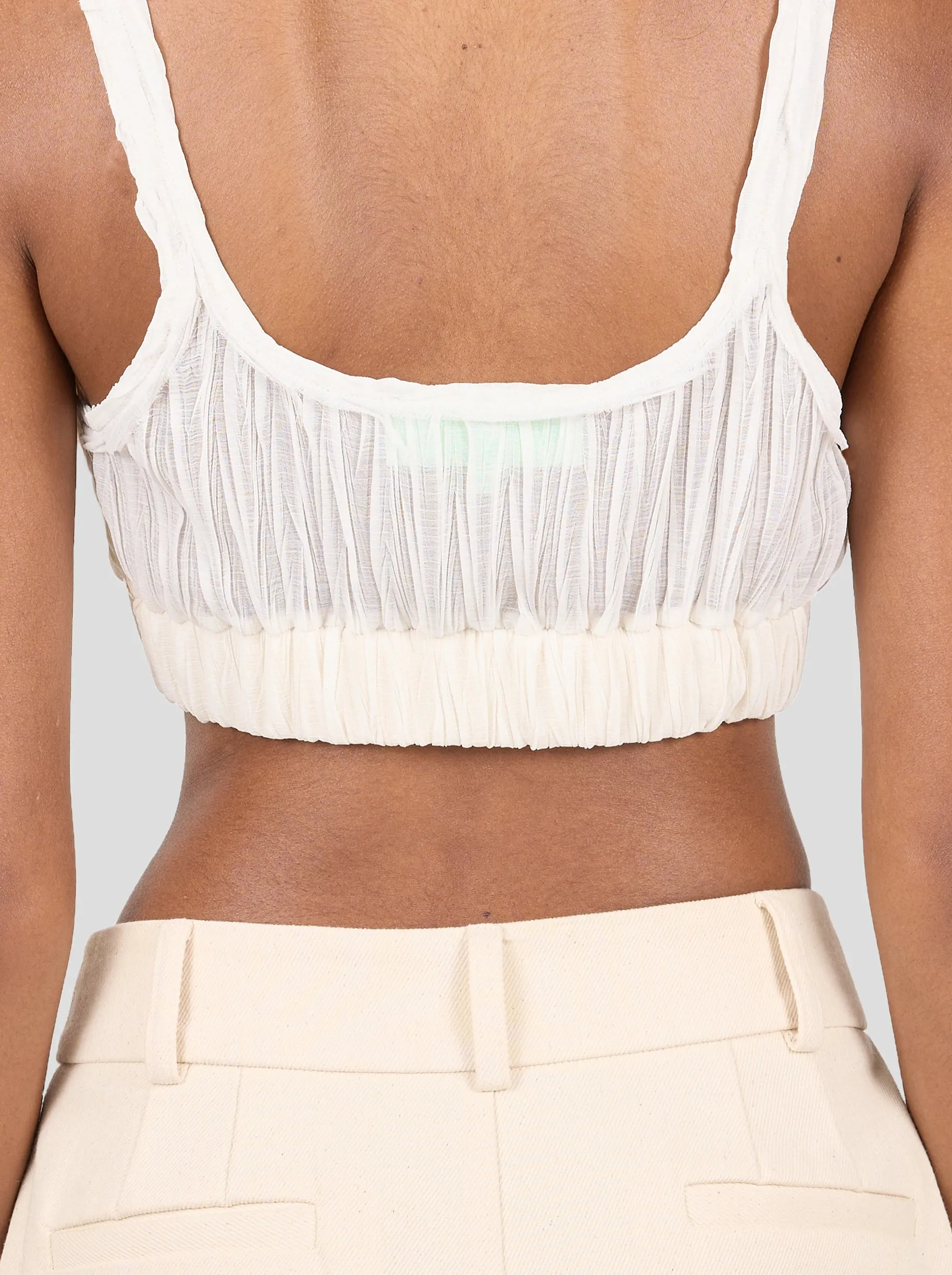 BORIS SPORTS BRA IN PAPIER CRÉPON GAUZE