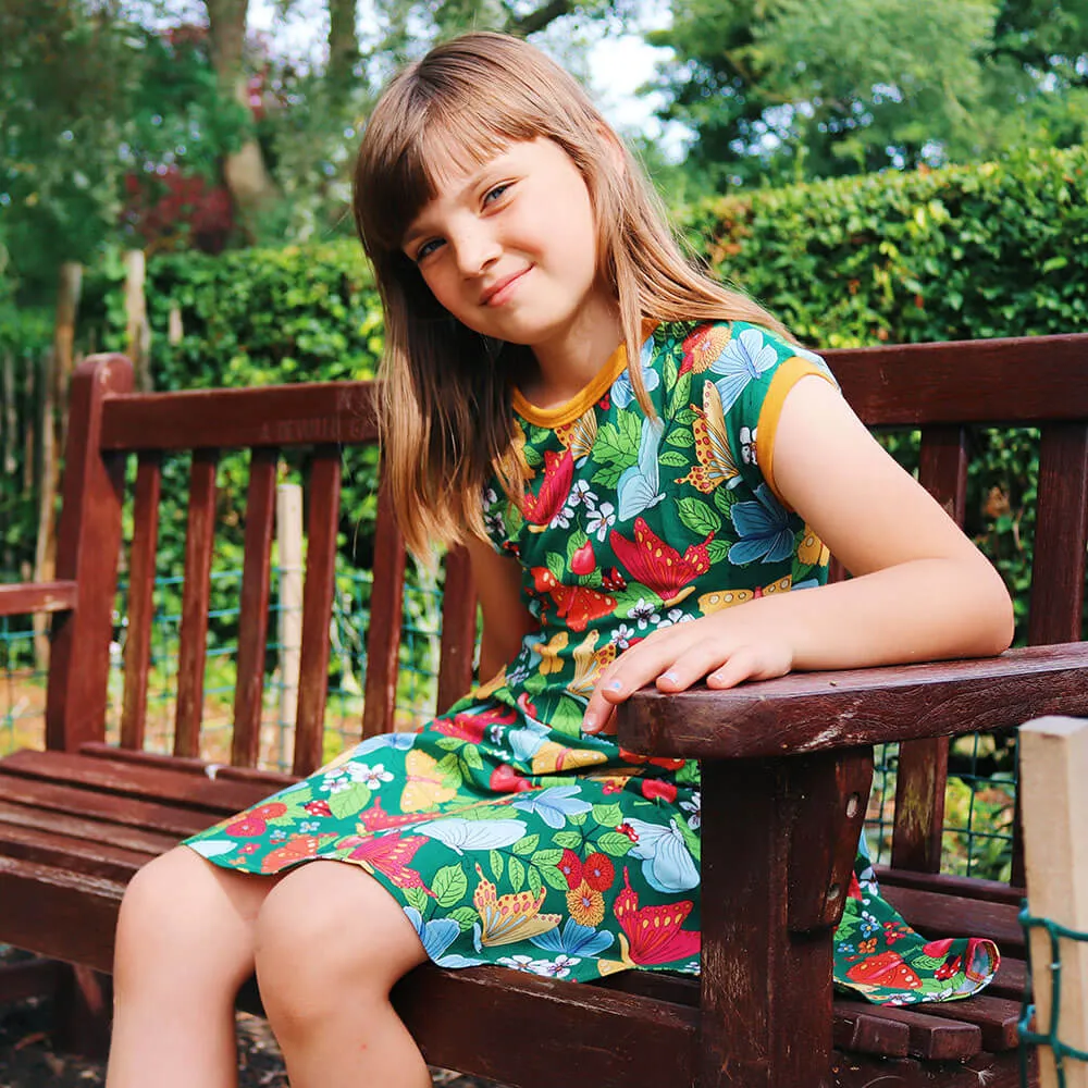 Butterflies Short Sleeve Dress - 1 Left Size 2-3 years