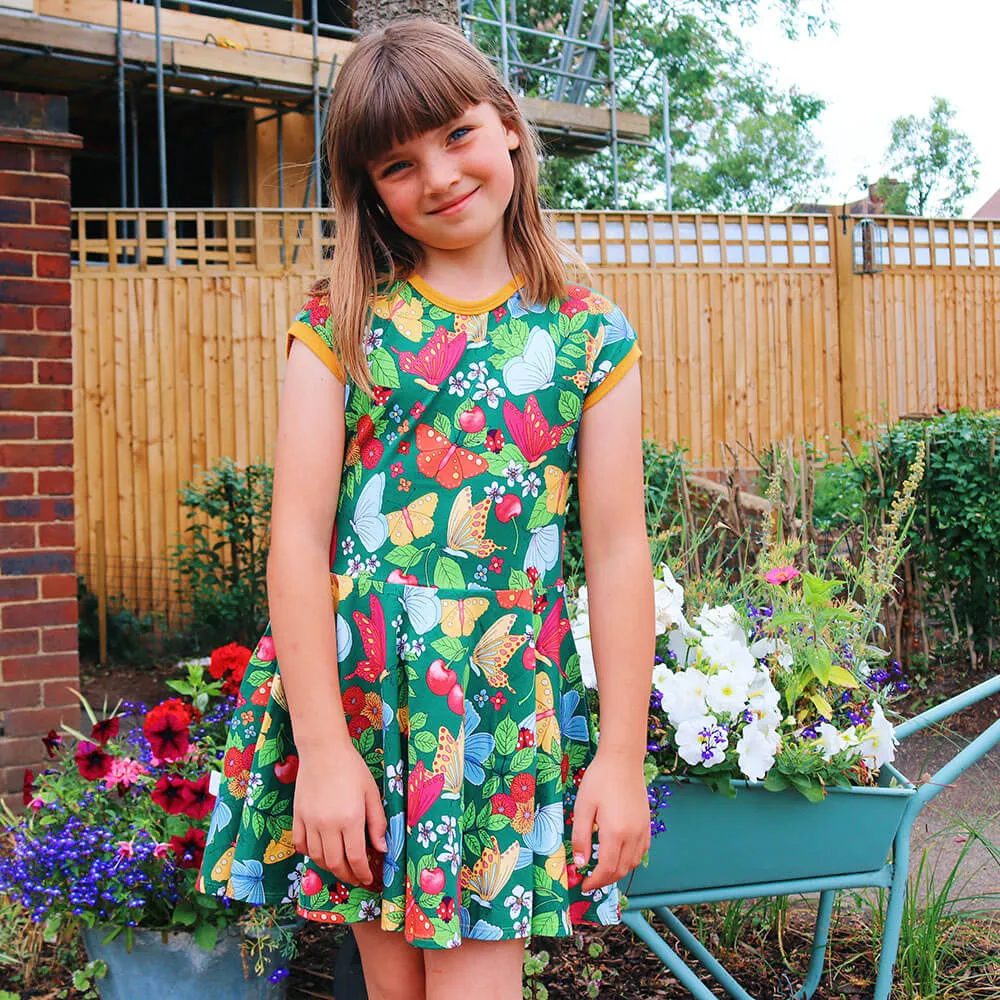 Butterflies Short Sleeve Dress - 1 Left Size 2-3 years