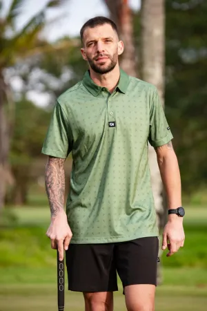 CA Premium Golf Shirt | Olive Golf Carts