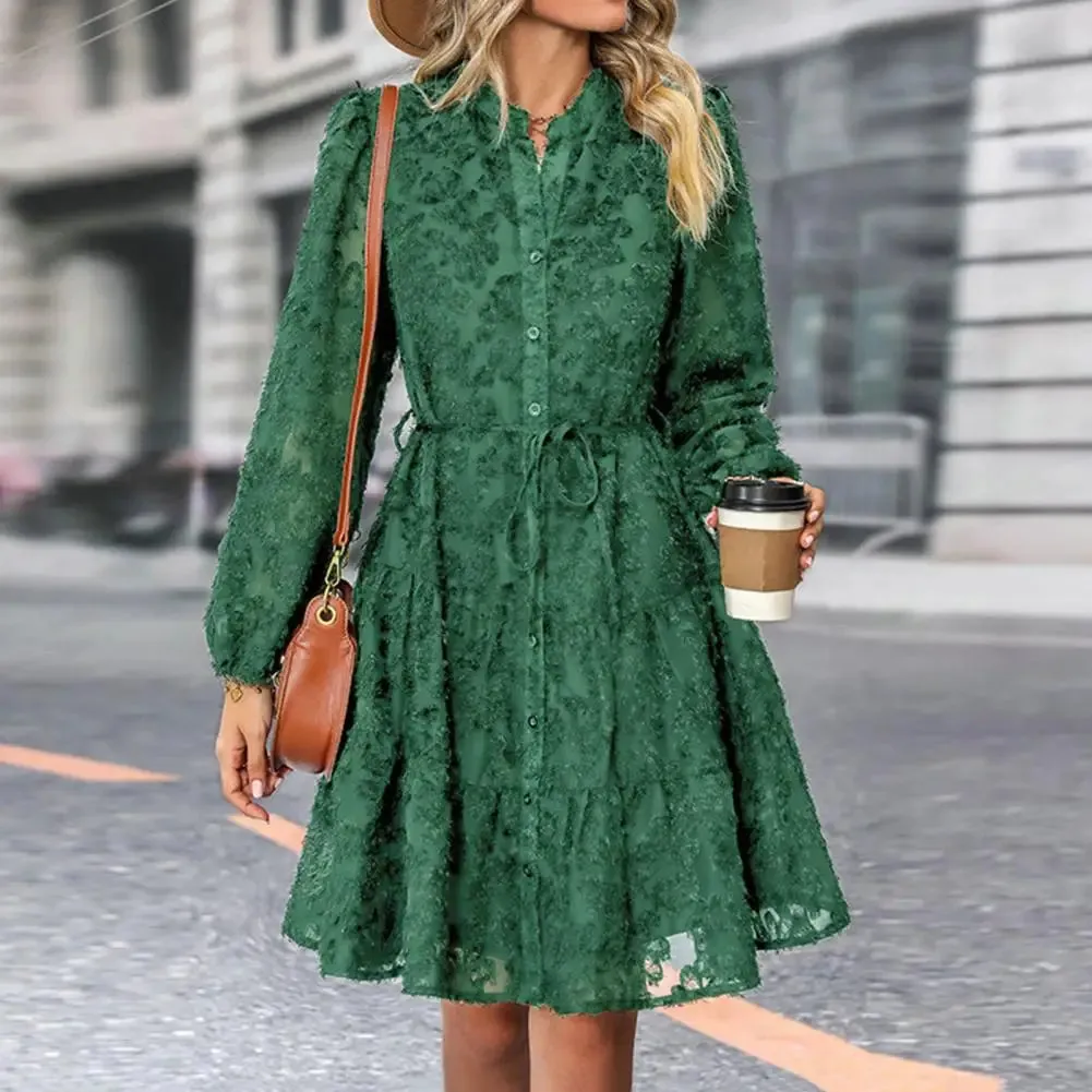 Camilla - Elegant A-line lace midi dress