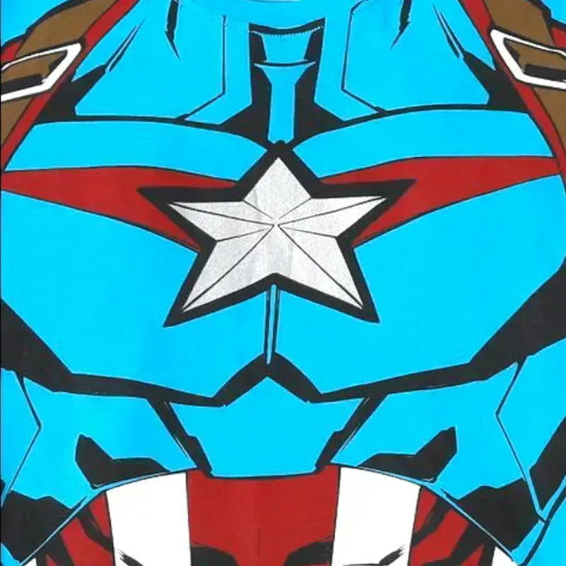 Captain America Print Round-Neck T-shirt