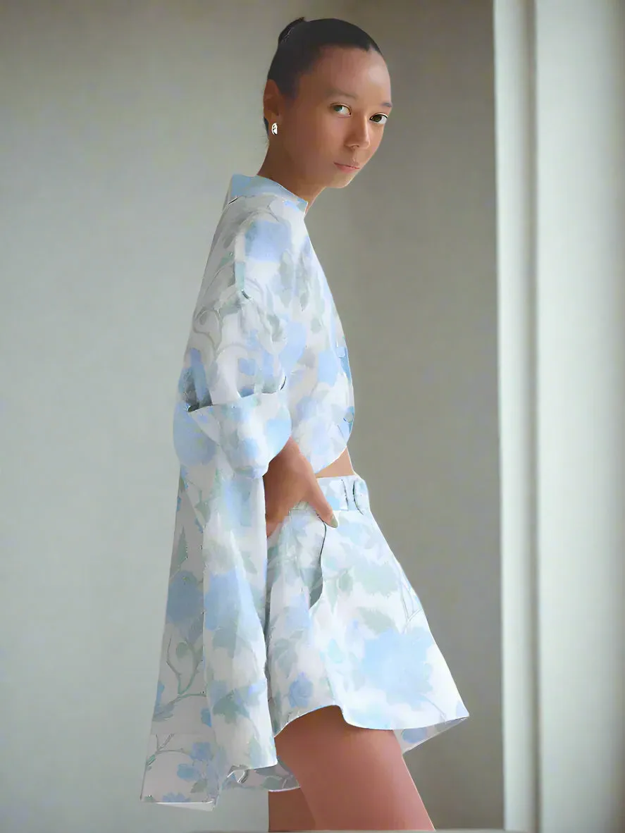 Casual Blue Print Set