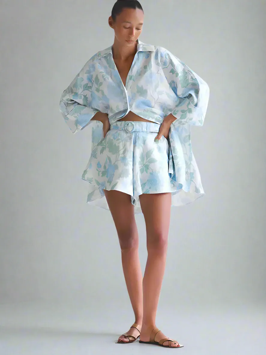 Casual Blue Print Set