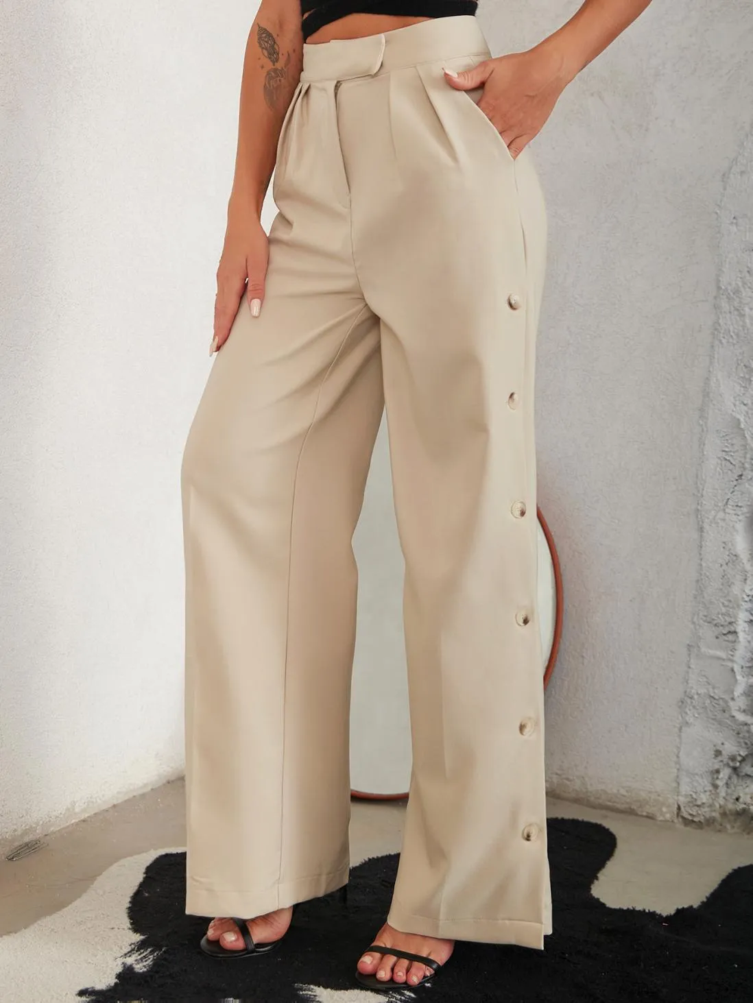 Cathy - Sophisticated Pants with Side Detail for Women