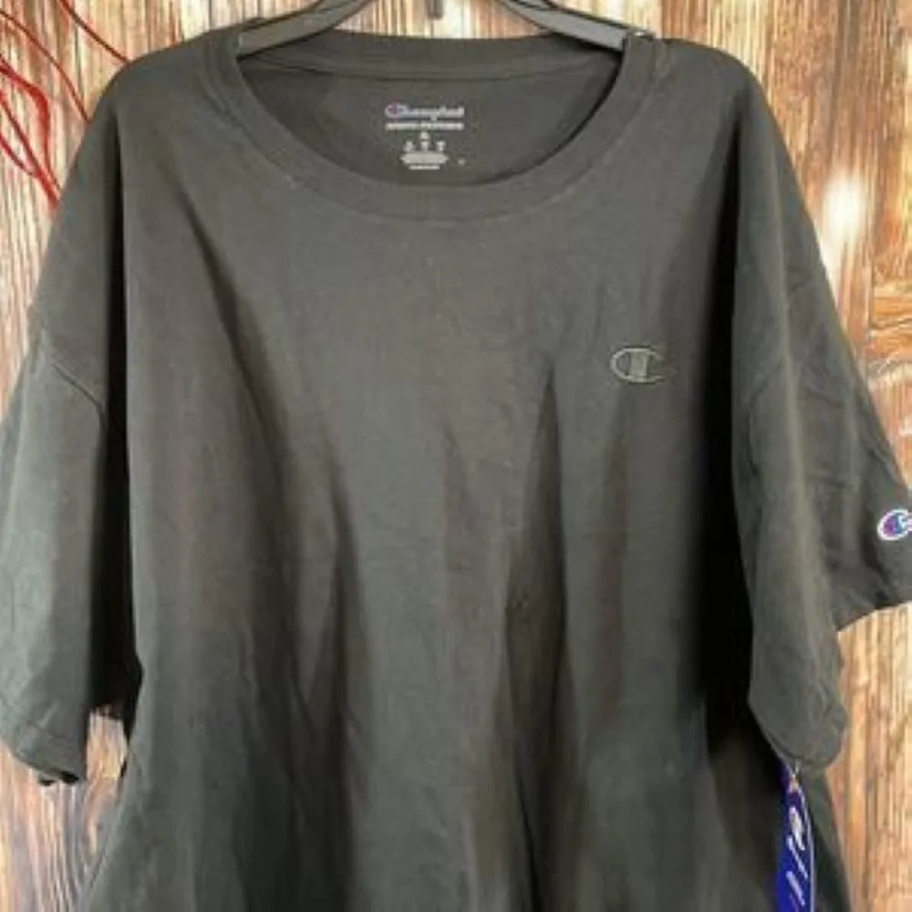 Champion Men's Cotton Jersey T-Shirt, Black - XL