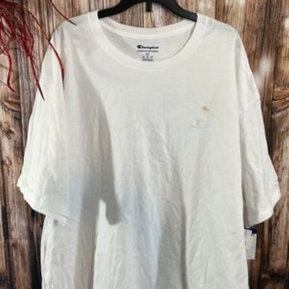 Champion Men's Cotton Jersey T-Shirt, White - 2XL