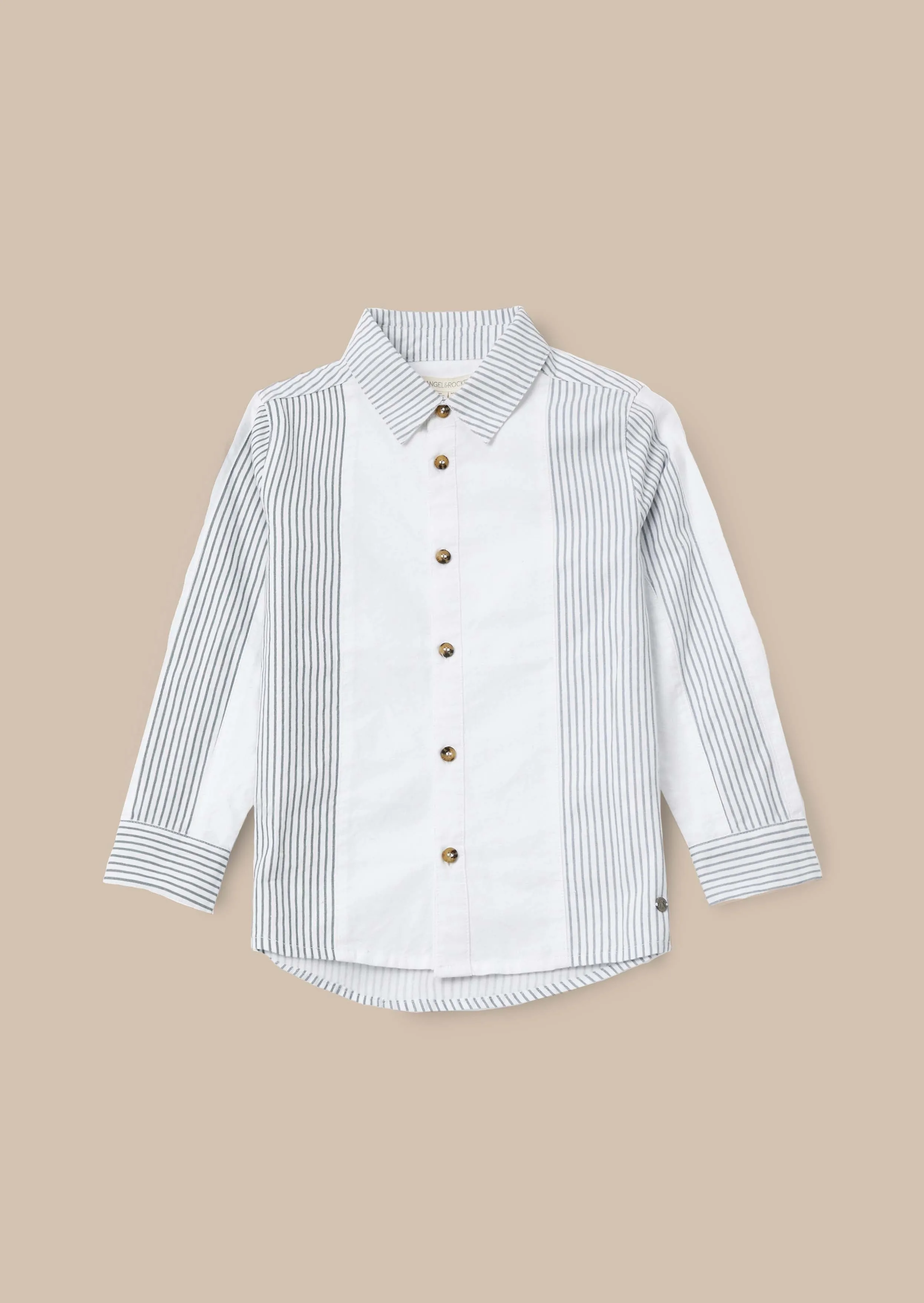 Chase Blue Colour Block Smart Shirt