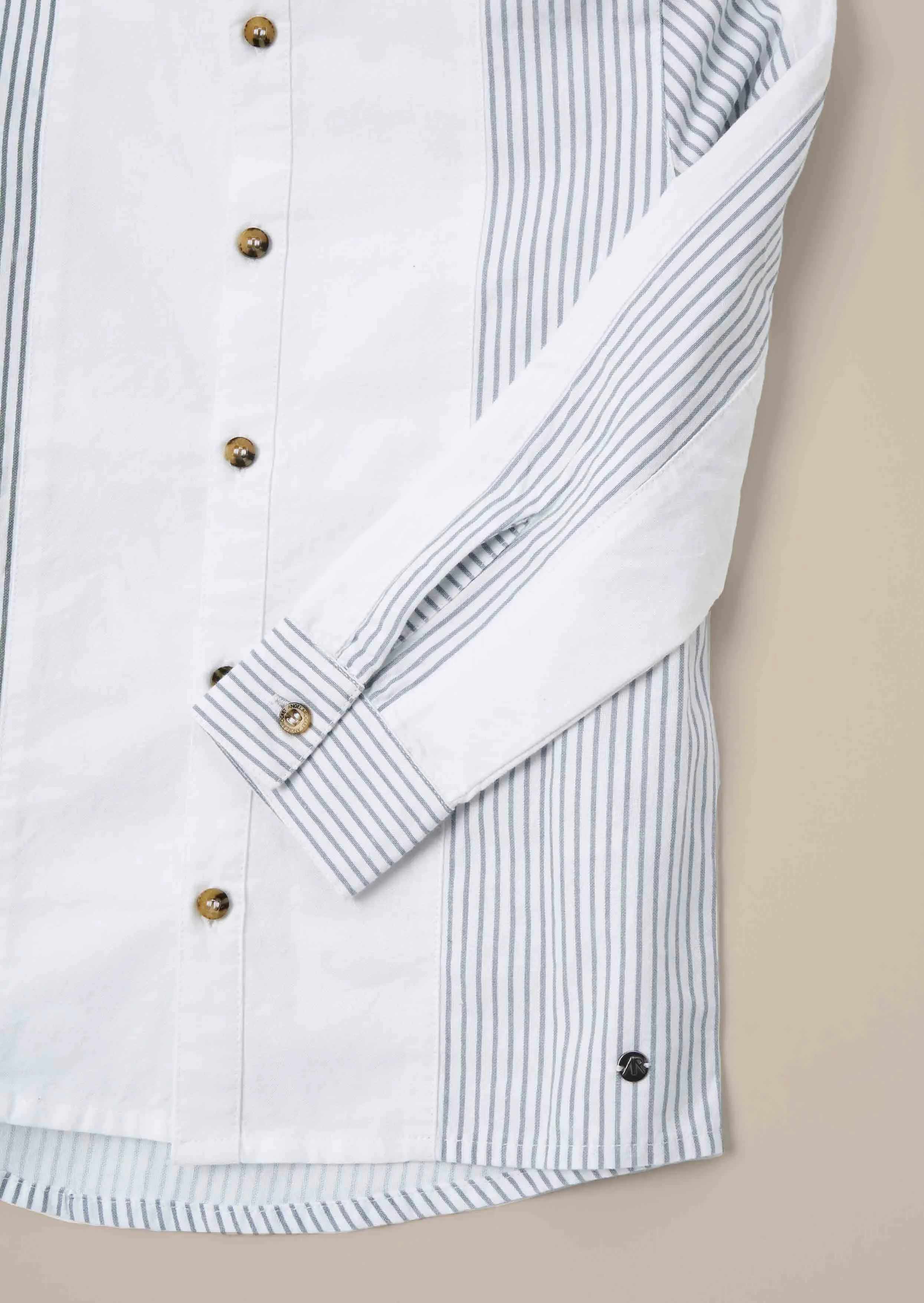 Chase Blue Colour Block Smart Shirt