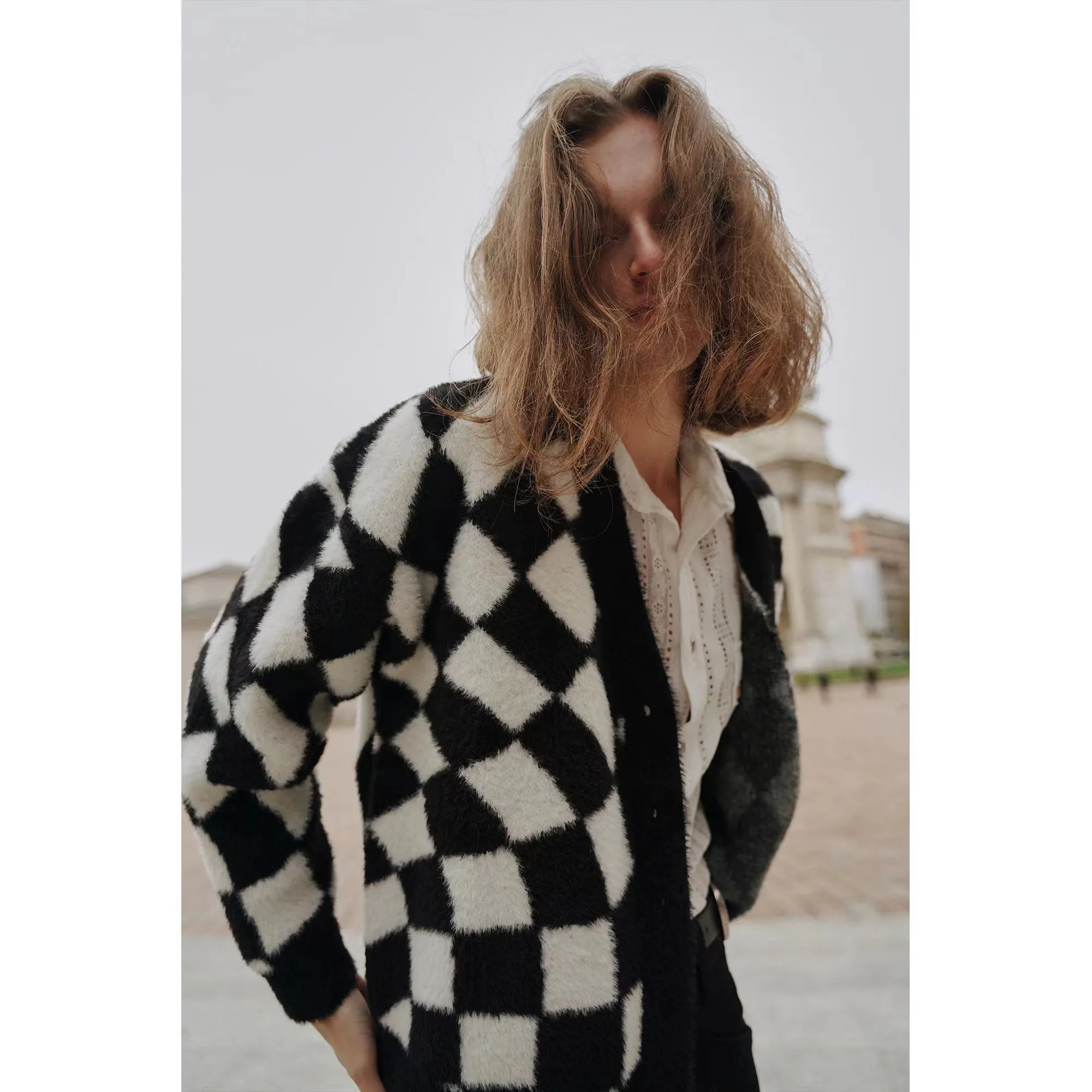 Checkerboard Cardigan