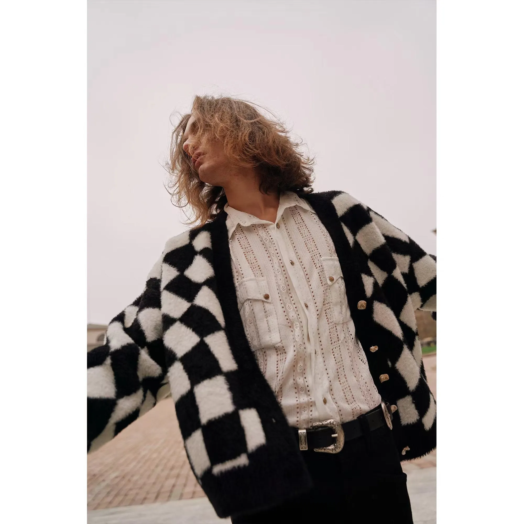 Checkerboard Cardigan