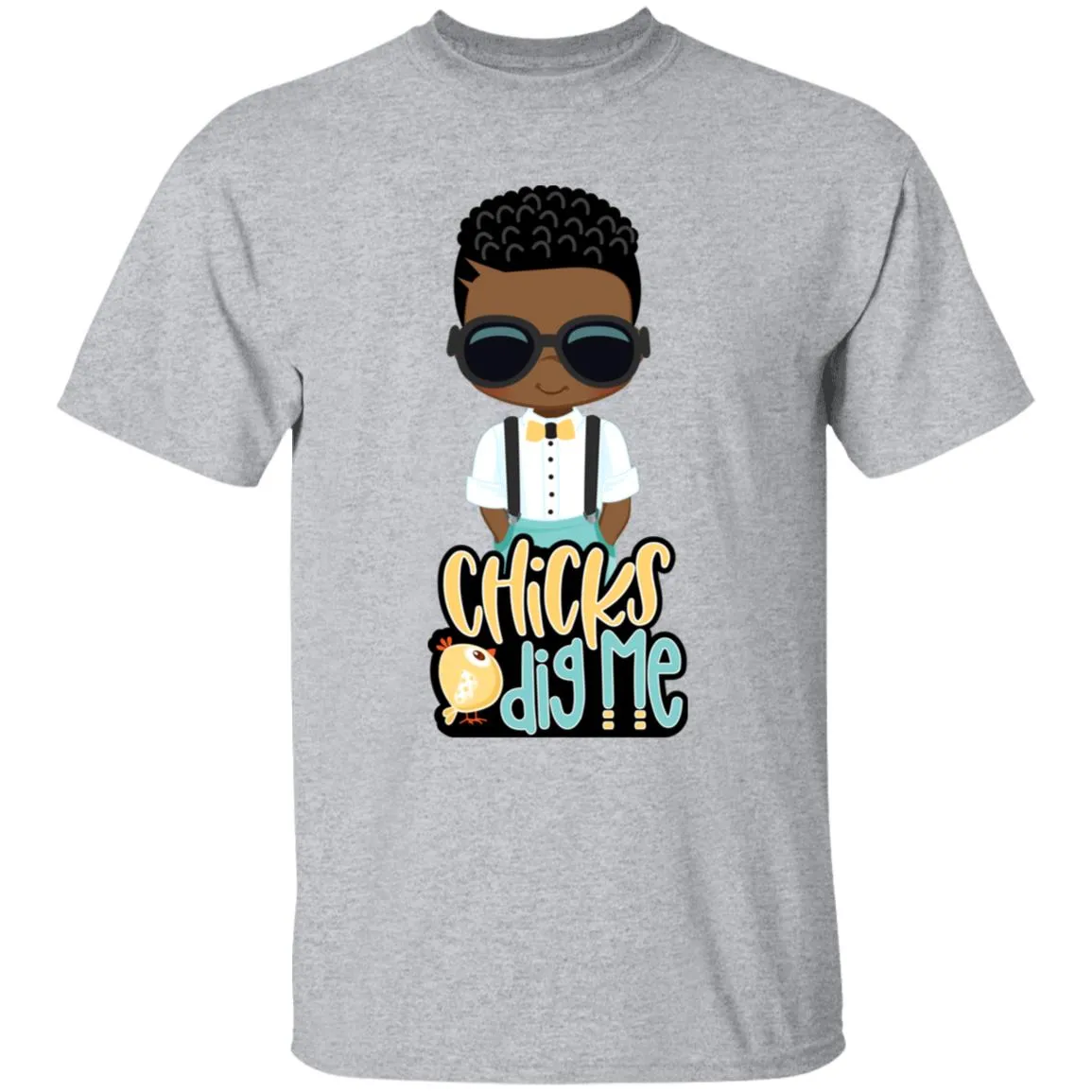 Chicks Dig Me Easter Youth 5.3 oz 100% Cotton T-Shirt