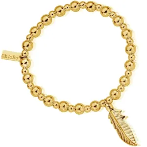 ChloBo Small Ball Feather Bracelet - Gold