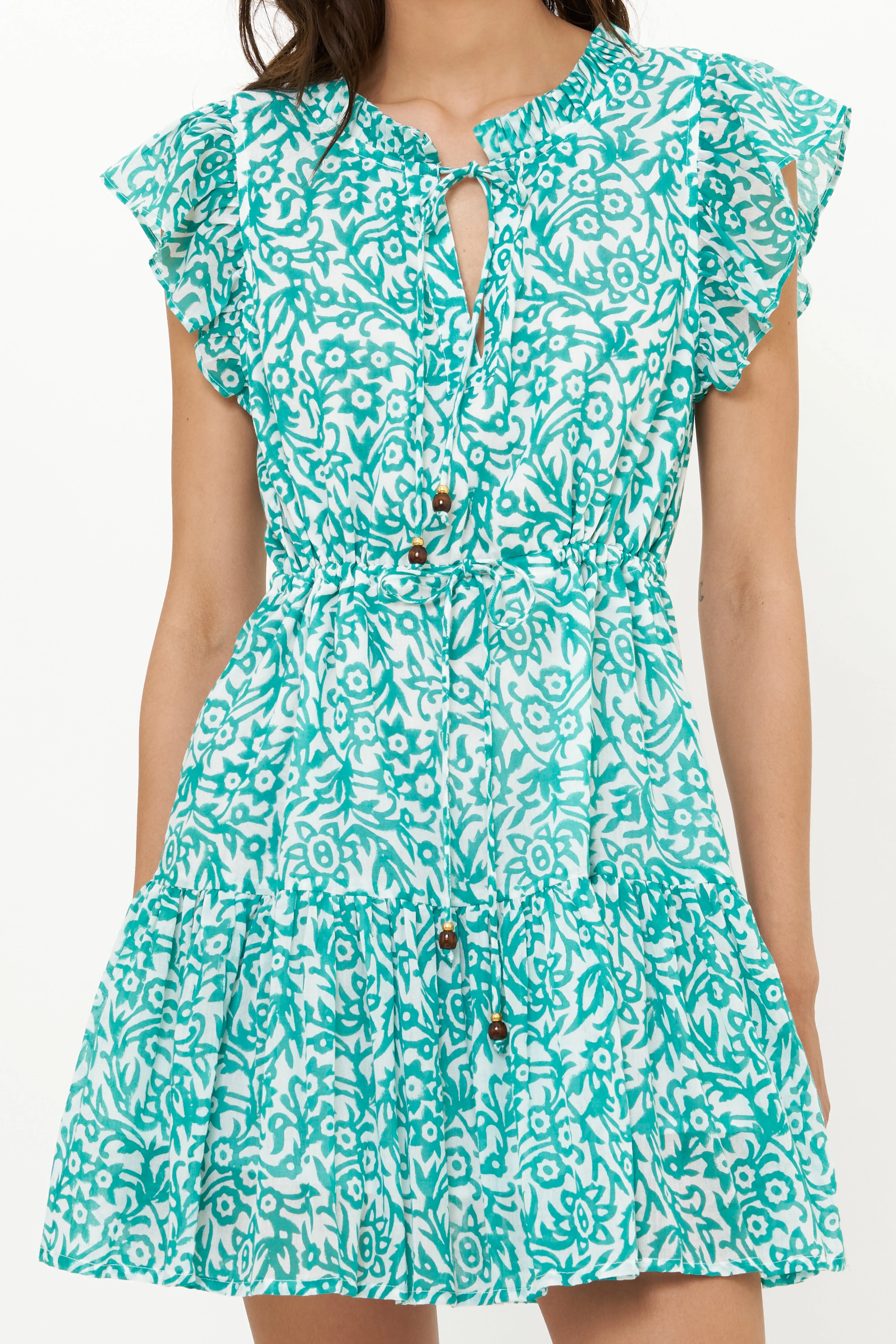 Cinched Flirty Short- Cypress Jade