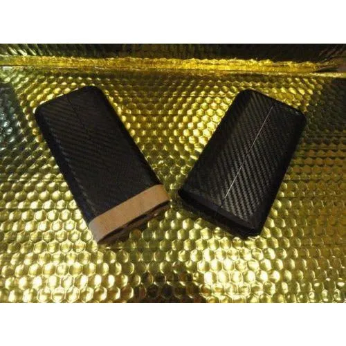 Cohiba Black Carbon Fiber Case holds 3 Large cigars inside wood tubes