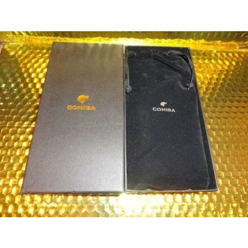 Cohiba Black Carbon Fiber Case holds 3 Large cigars inside wood tubes