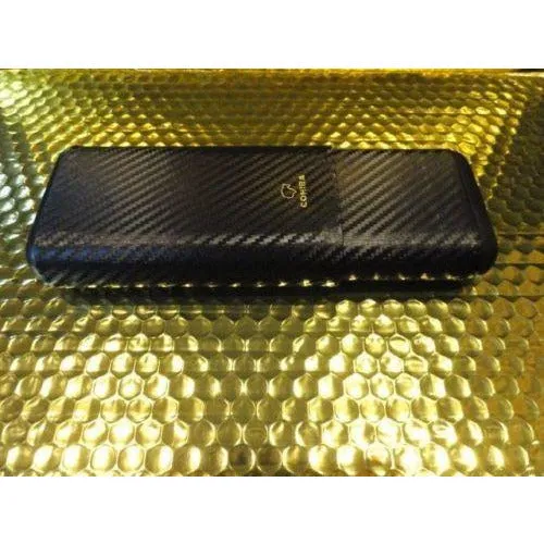 Cohiba Black Carbon Fiber Case holds 3 Large cigars inside wood tubes