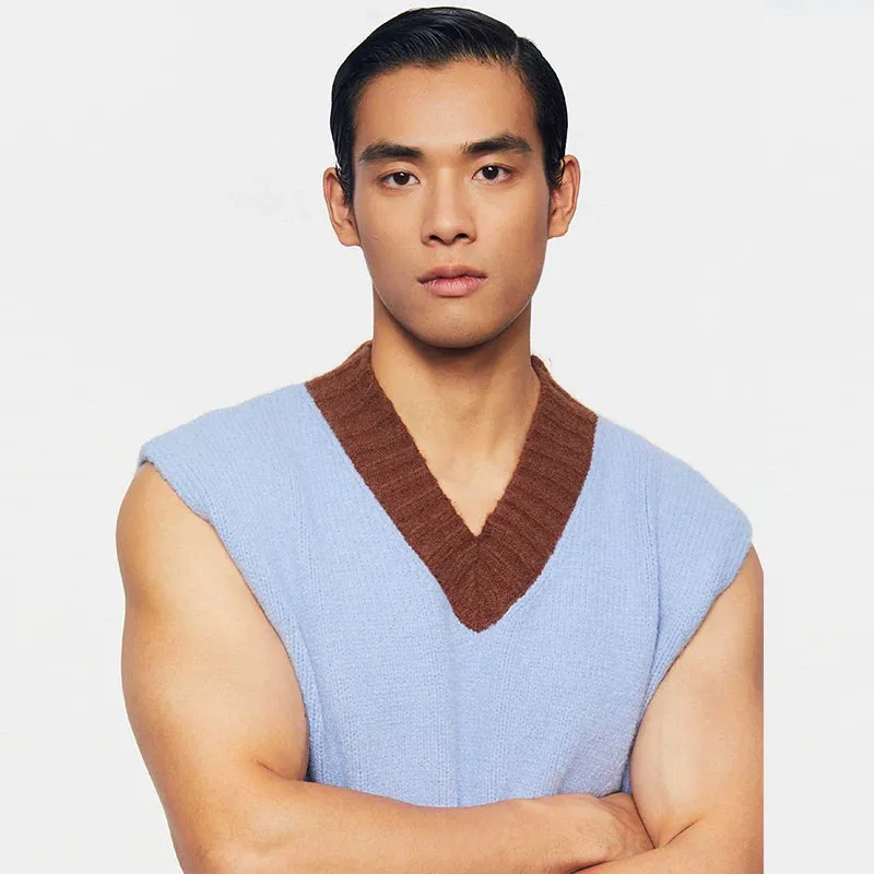 Colorblock V-Neck Sweater Vest