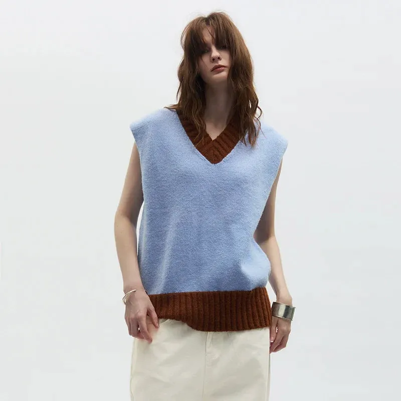 Colorblock V-Neck Sweater Vest