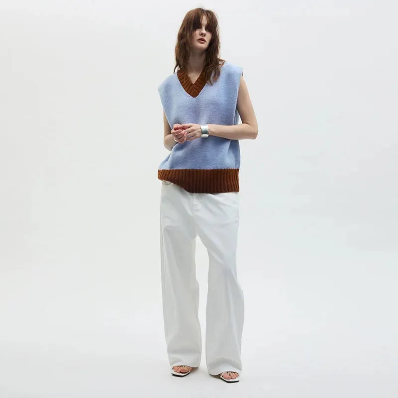 Colorblock V-Neck Sweater Vest
