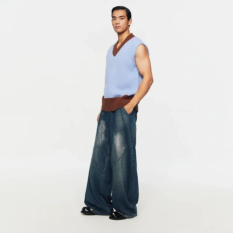 Colorblock V-Neck Sweater Vest