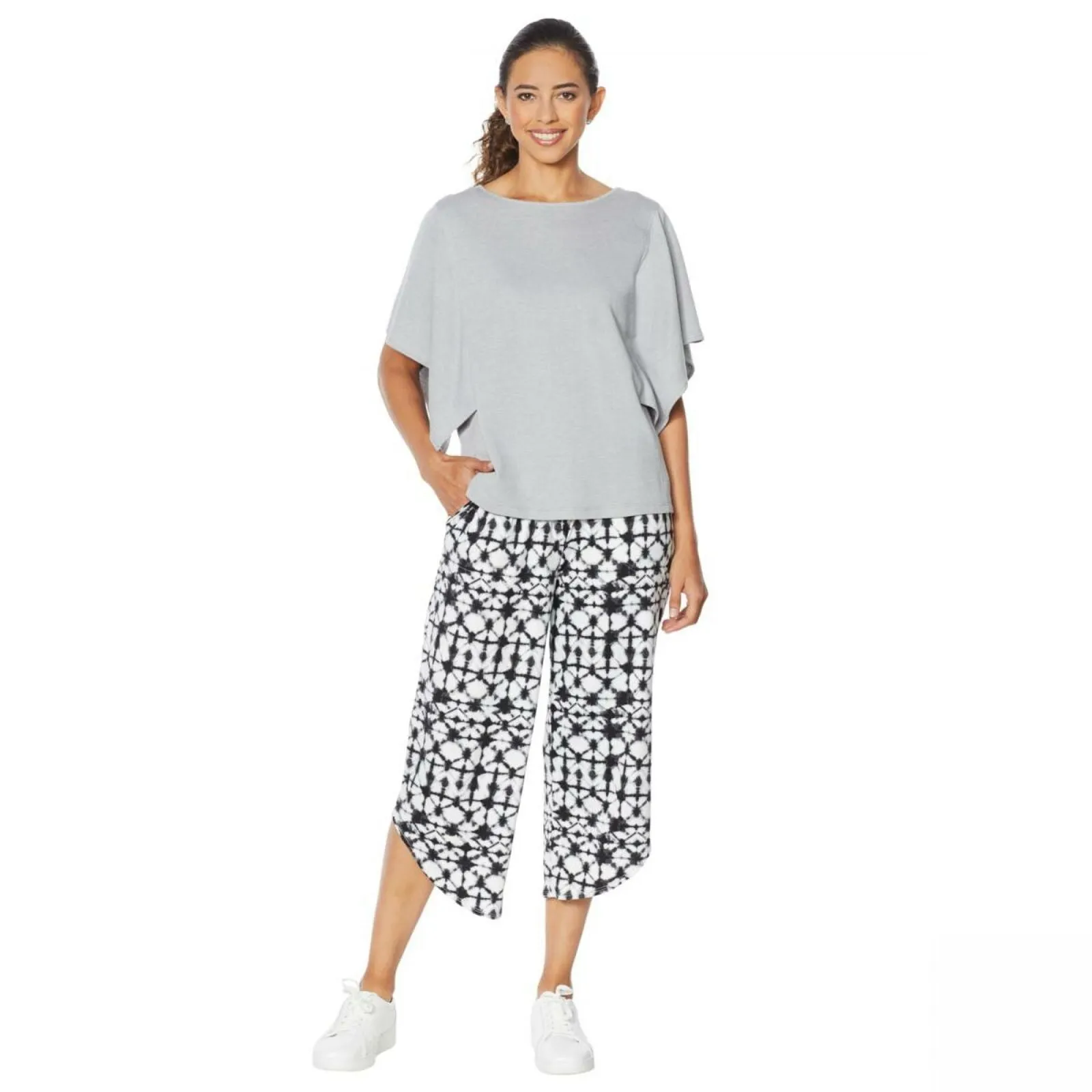 Comfort Code Double Jersey Flutter-Sleeve Top
