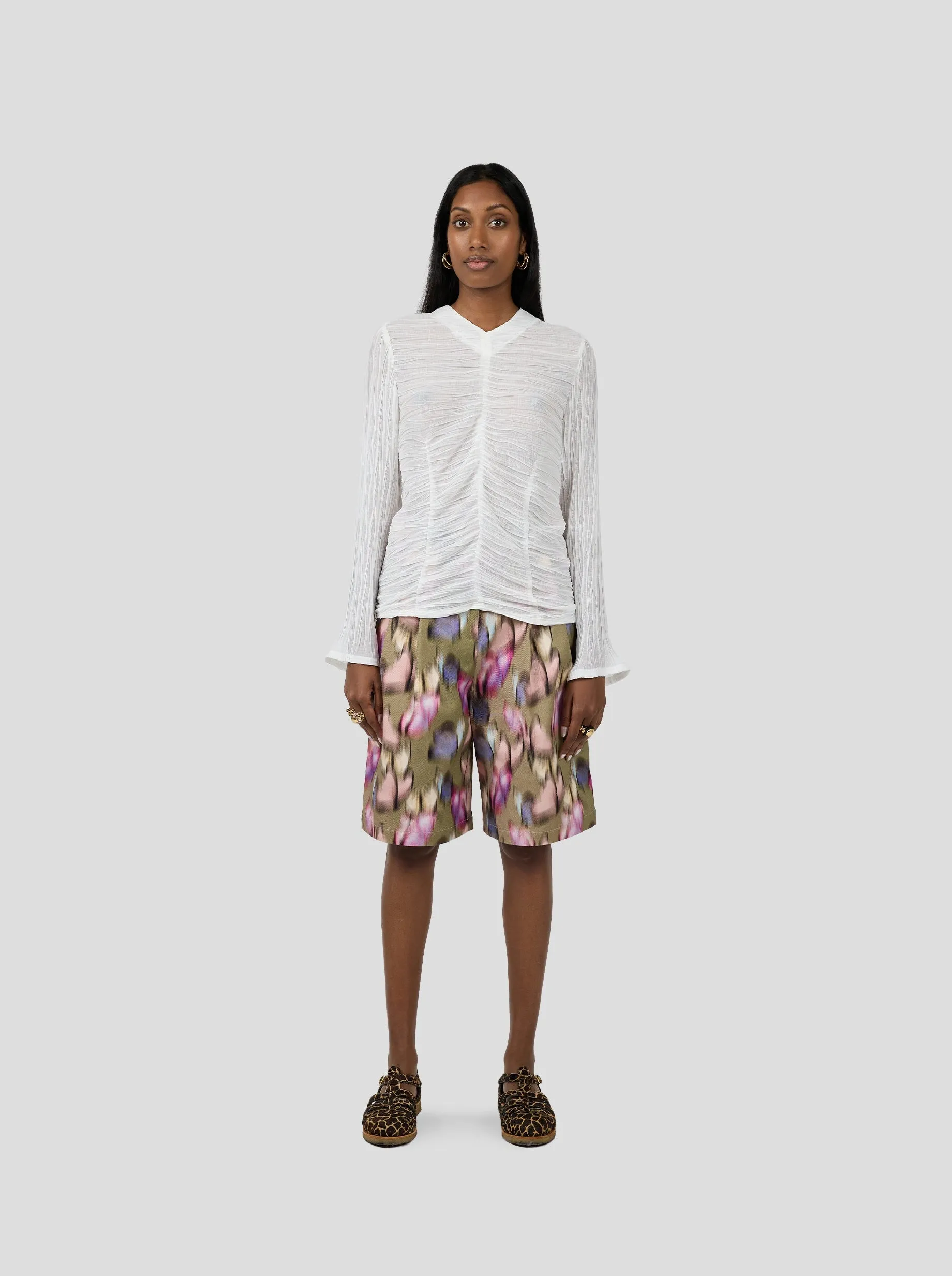 Cooper Top in Papier Crépon Gauze for Women