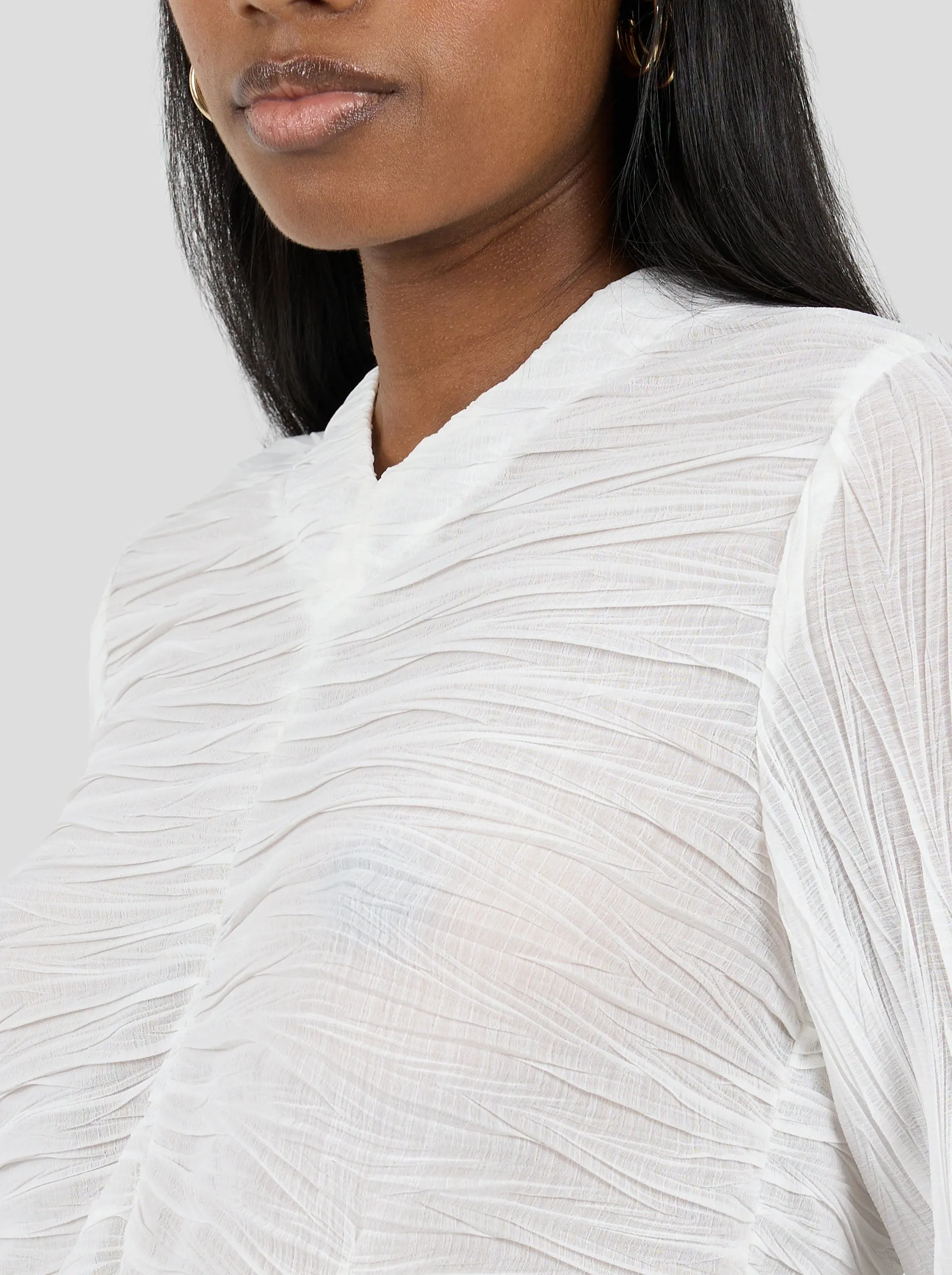 Cooper Top in Papier Crépon Gauze for Women