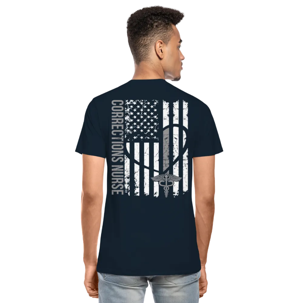 Corrections Nurse Flag Men's Premium T-Shirt Organic