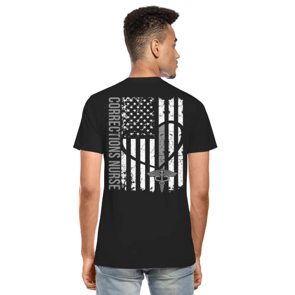Corrections Nurse Flag Men's Premium T-Shirt Organic
