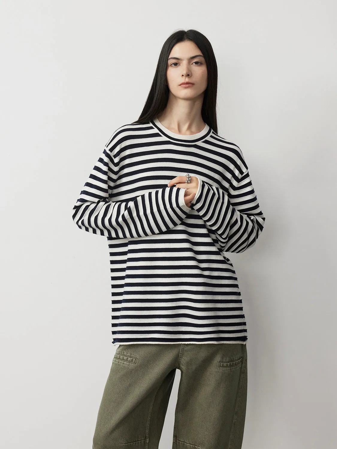 Cotton-Wool Striped Sweater