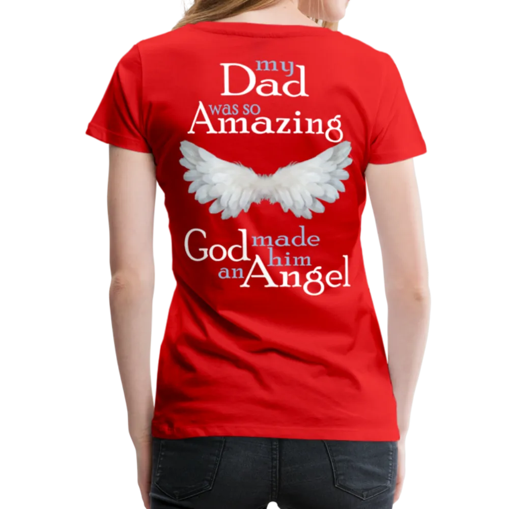 Dad Amazing Angel Women’s Premium T-Shirt (CK3582)