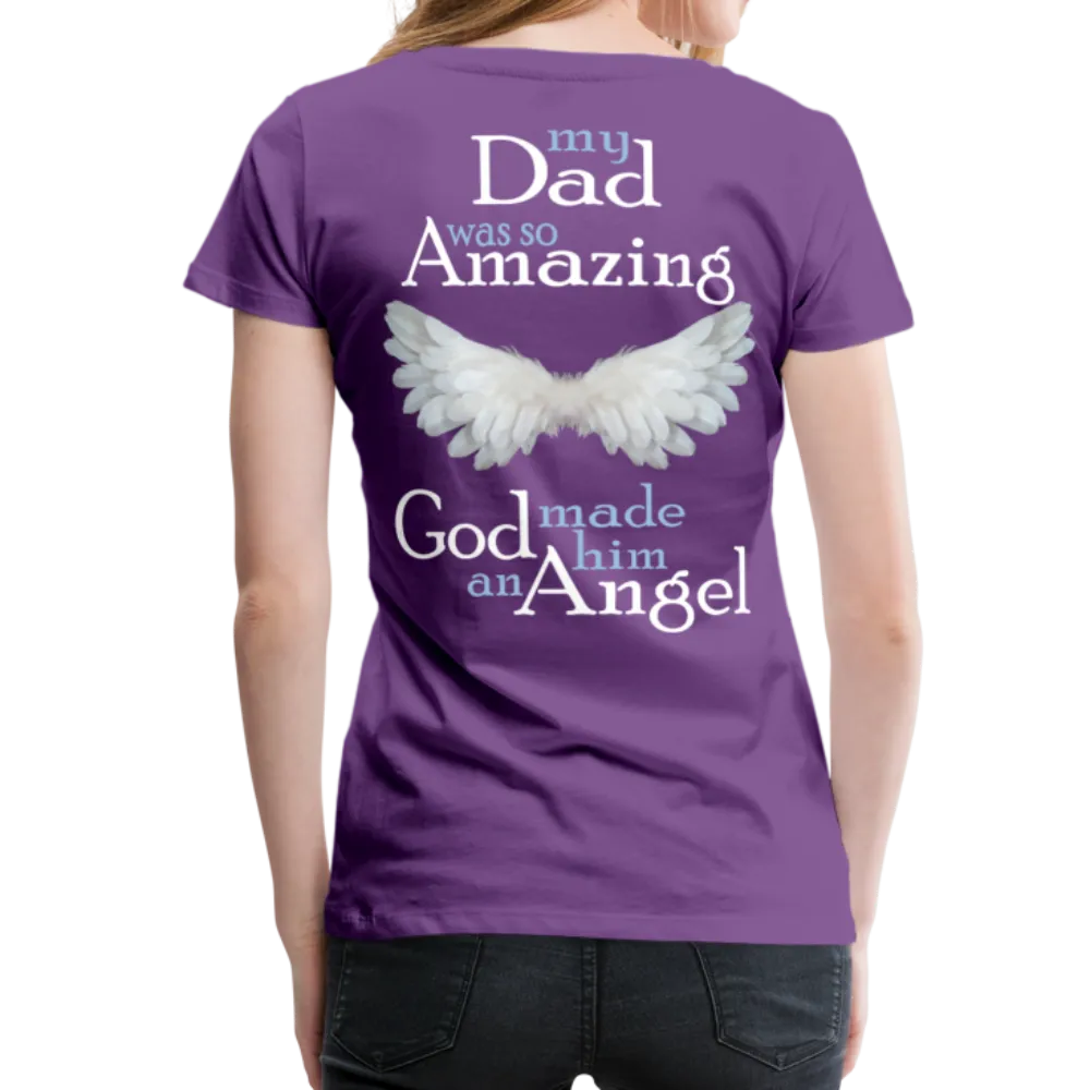 Dad Amazing Angel Women’s Premium T-Shirt (CK3582)