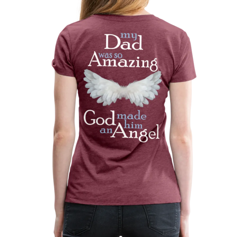 Dad Amazing Angel Women’s Premium T-Shirt (CK3582)